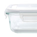 HEAT RESISTANT GLASS STORAGE CONTAINER 650ML RECTANGULAR