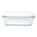 HEAT RESISTANT GLASS STORAGE CONTAINER 1040ML RECTANGULAR