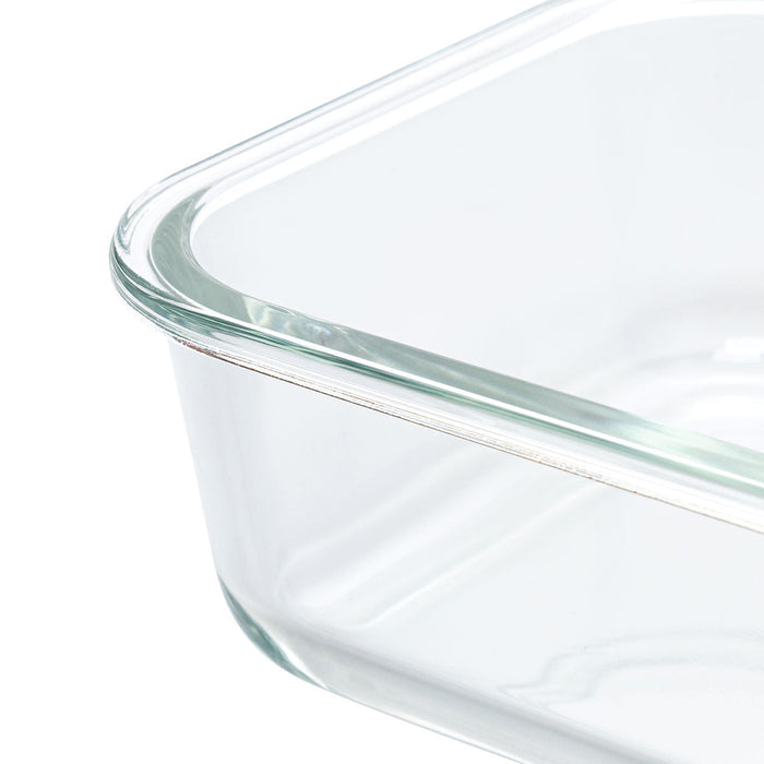 HEAT RESISTANT GLASS STORAGE CONTAINER 1040ML RECTANGULAR