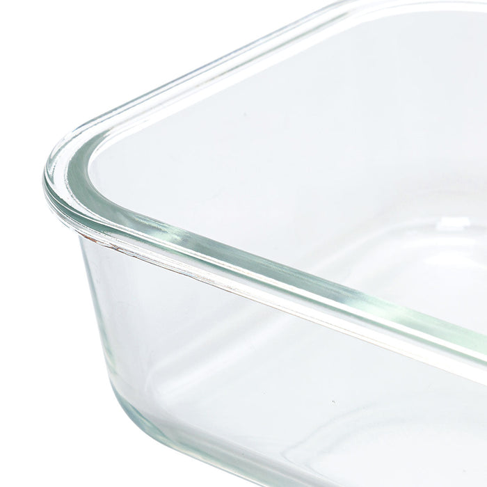 HEAT RESISTANT GLASS STORAGE CONTAINER 1500ML RECTANGULAR