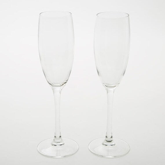 STEMMED GLASS FLUTE 2P SET