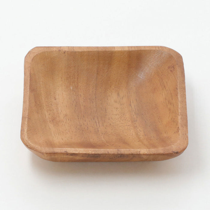 ACACIA SQUARE PLATE XS