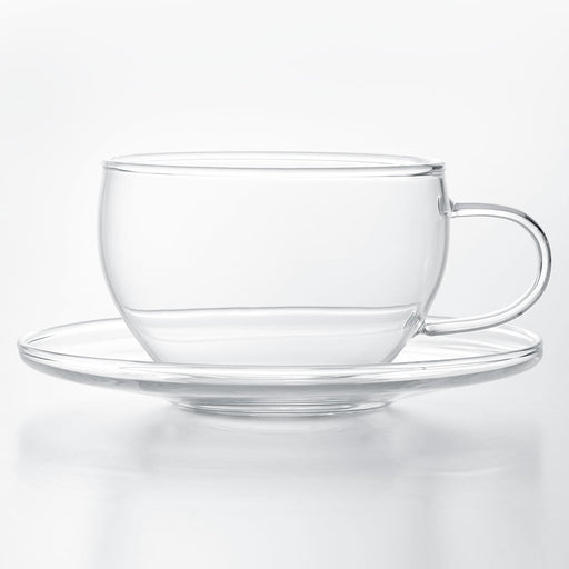 HEAT-RESISTANT GLASS CUP&SAUCER 300ml MC-03