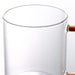 Hand made heat resistant glass cup with hande 400ml amber