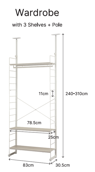 HEIGHT ADJUSTABLE WARDROBE WW